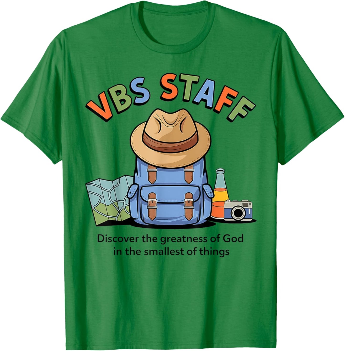 VBS Staff 2025 Adventure Magnified Smallest Insects VBS Team T-Shirt - T-Shirt | Irish Green