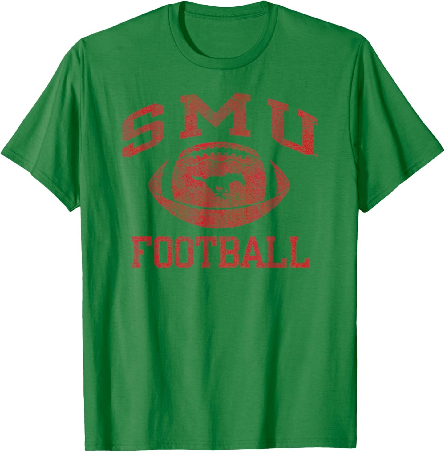 SMU Mustangs Football Intensity White Officially Licensed T-Shirt - T-Shirt | Irish Green