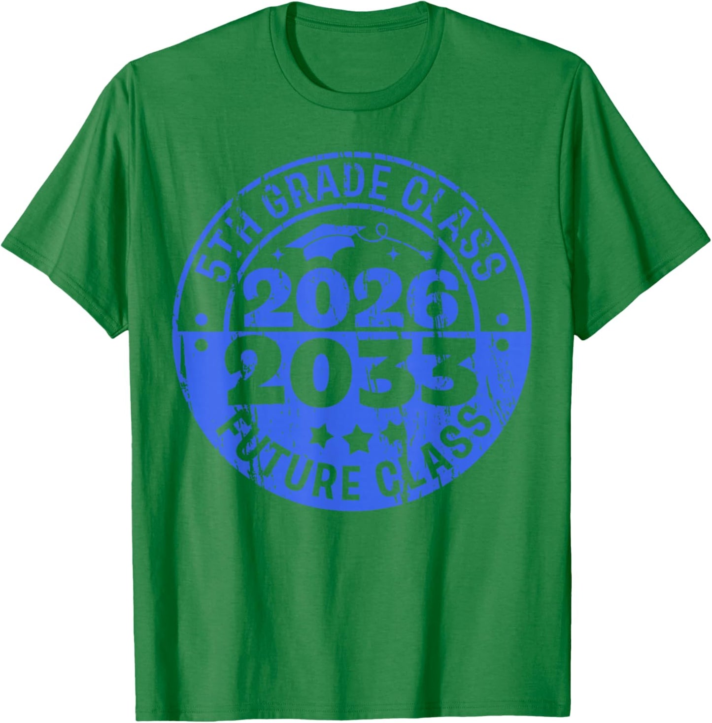 Royal Blue Future Class of 2033 5th Grade Graduation Boy Kid T-Shirt - T-Shirt | Irish Green