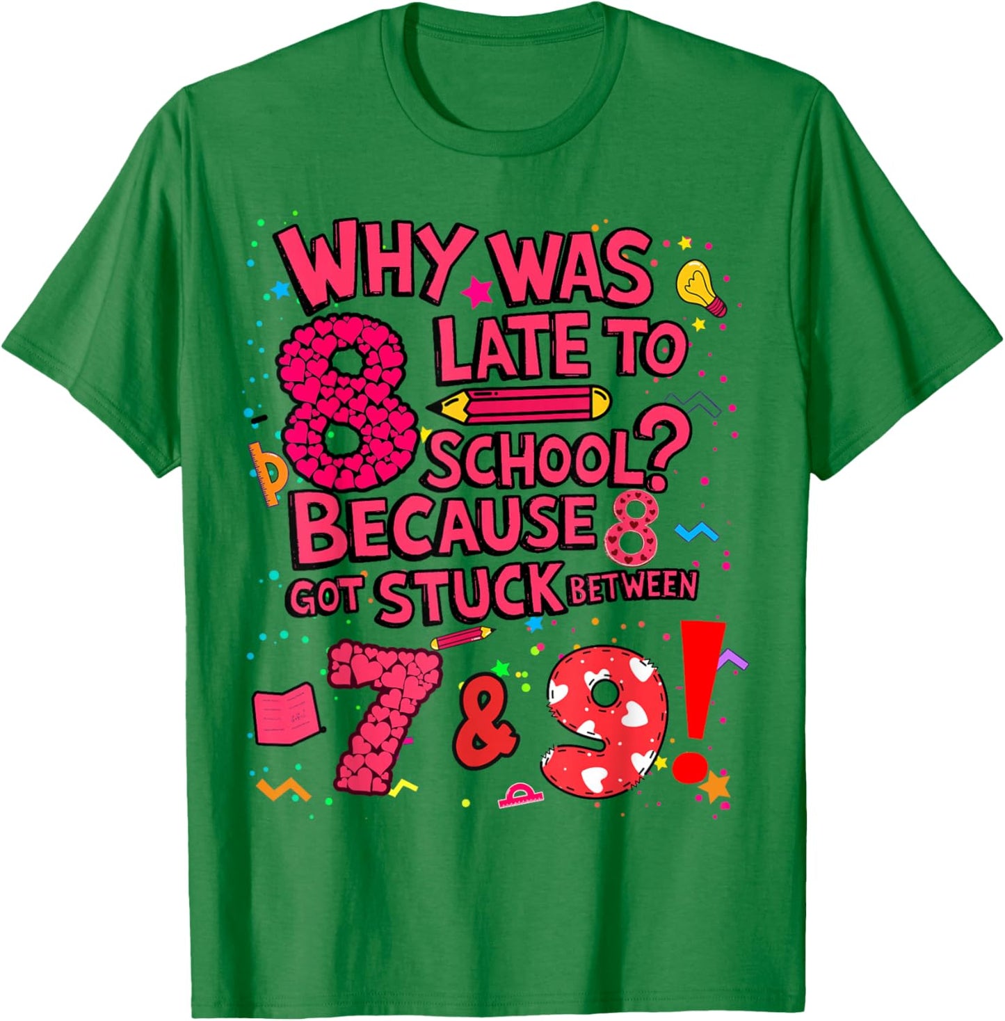 Maths Fancy Dress Idea for Girls Maths Outfit with Numbers T-Shirt - T-Shirt | Irish Green