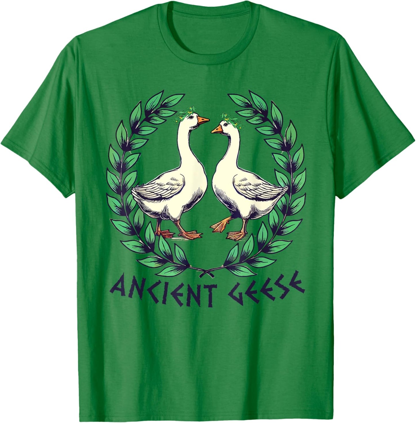 Greek Mythology Silly Goose Meet Me In Greece Ancient Geese T-Shirt - T-Shirt | Irish Green