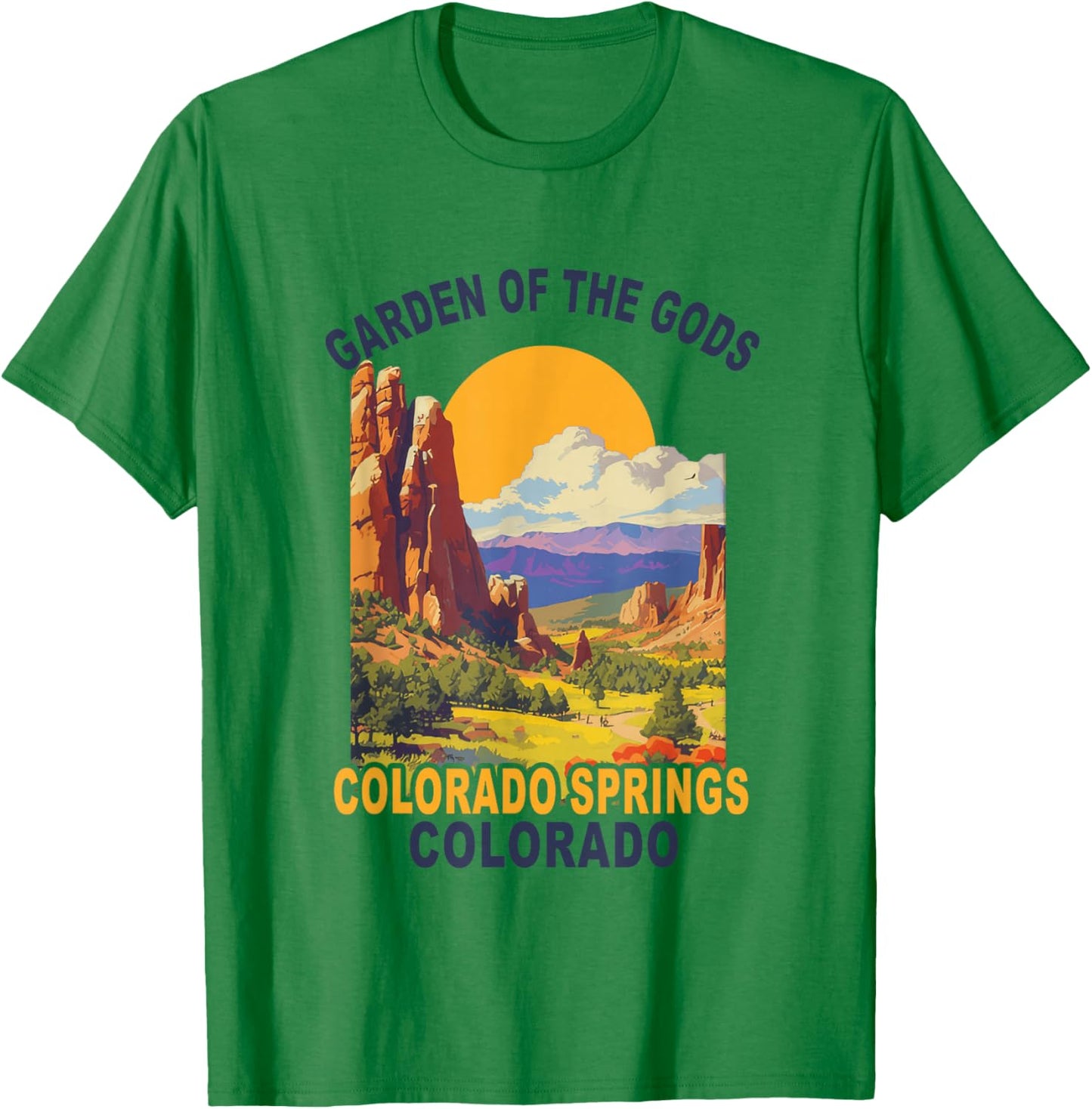 Explore Garden of The Gods National Park Colorado Spring T-Shirt - T-Shirt | Irish Green
