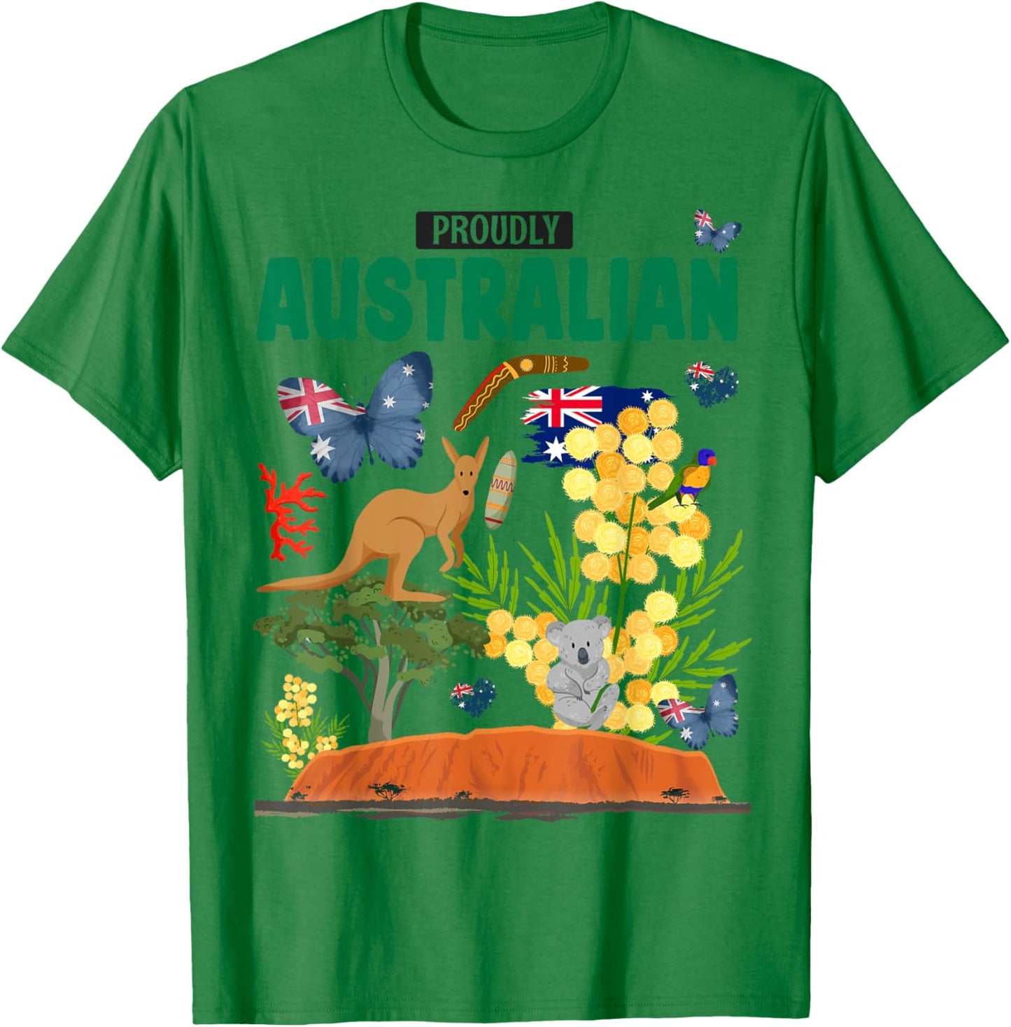 Australian Flag Outfit Idea For Kids & Australia Costume T-Shirt - T-Shirt | Irish Green