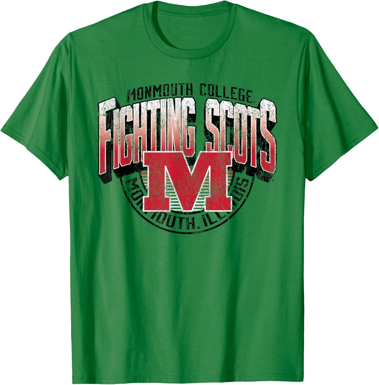 Monmouth College Fighting Scots Vintage Major Gray T-Shirt - T-Shirt | Irish Green