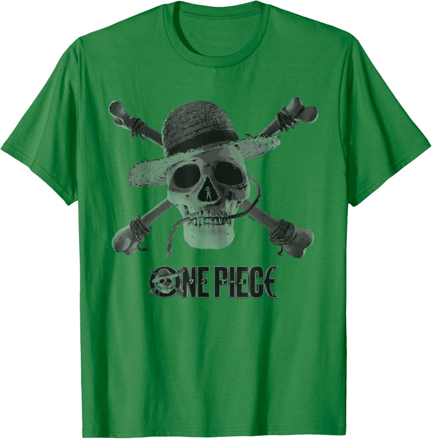 One Piece Mono Skull & Logo T-Shirt - T-Shirt | Irish Green