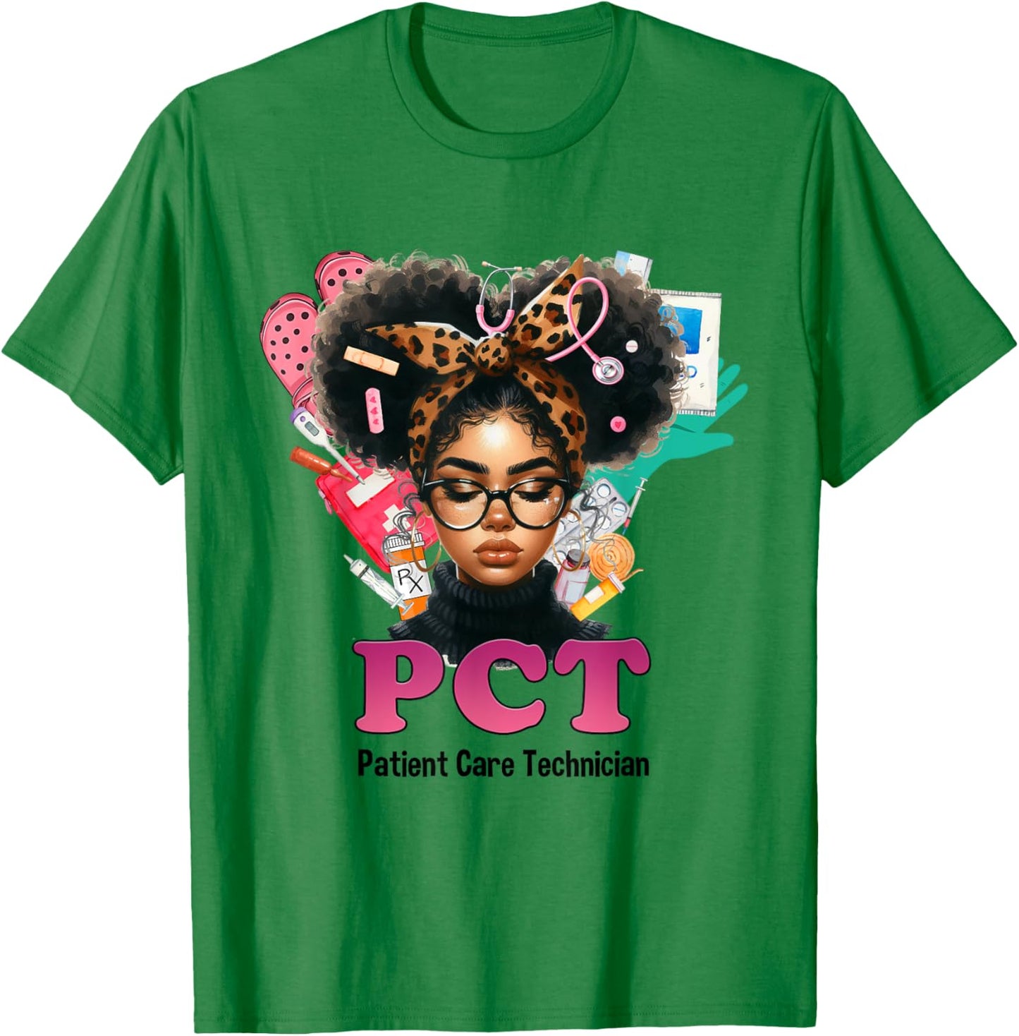 In My Patient Care Technician Era PCT Affrican PCT women T-Shirt - T-Shirt | Irish Green