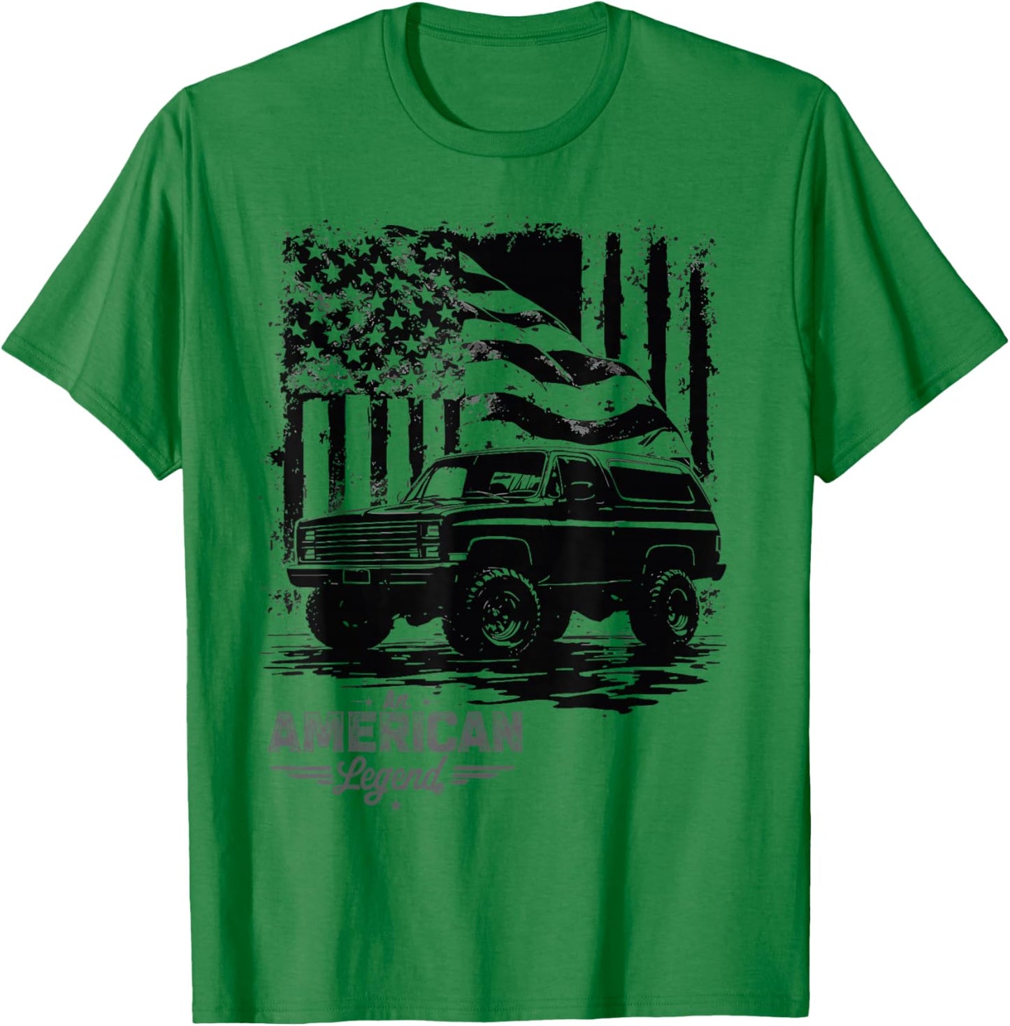 73-91 K5 Blaze an American Legend Patriotic USA Flag K5 T-Shirt - T-Shirt | Irish Green