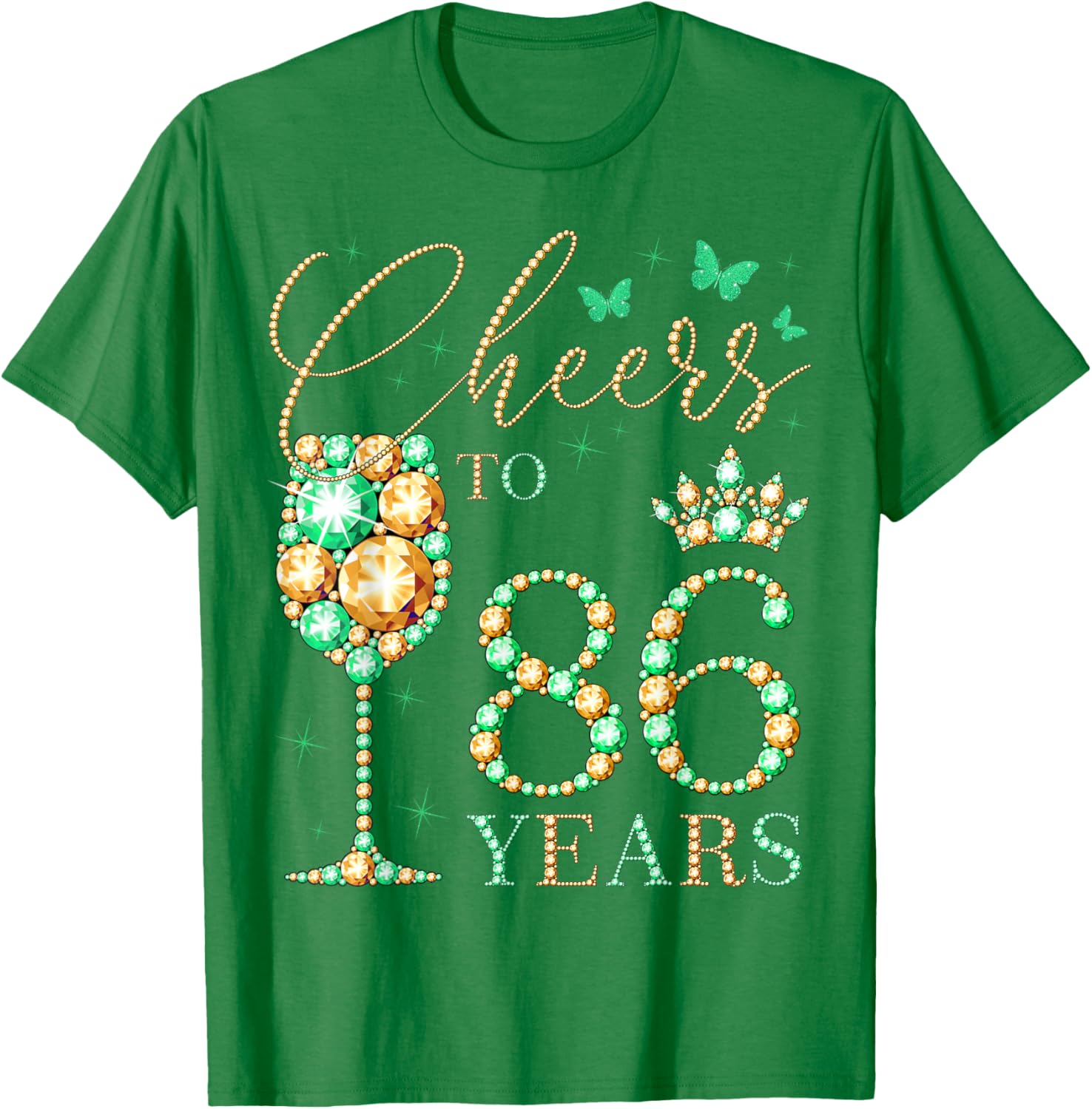 Ein Hoch auf 86 Jahre, 86 Jahre alte Frauen, Königin zum 86. Geburtstag T-Shirt - T-Shirt | Irish Green