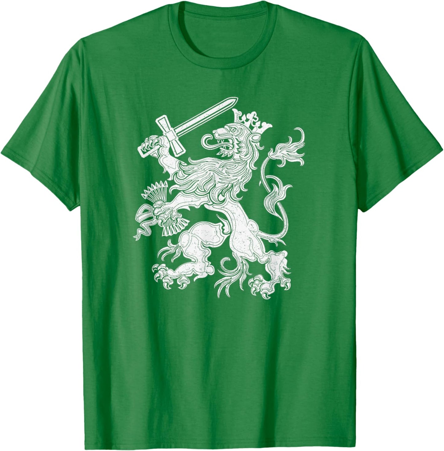 Dutch Lion of the Netherlands Nederland Holland Orange T-Shirt - T-Shirt | Irish Green