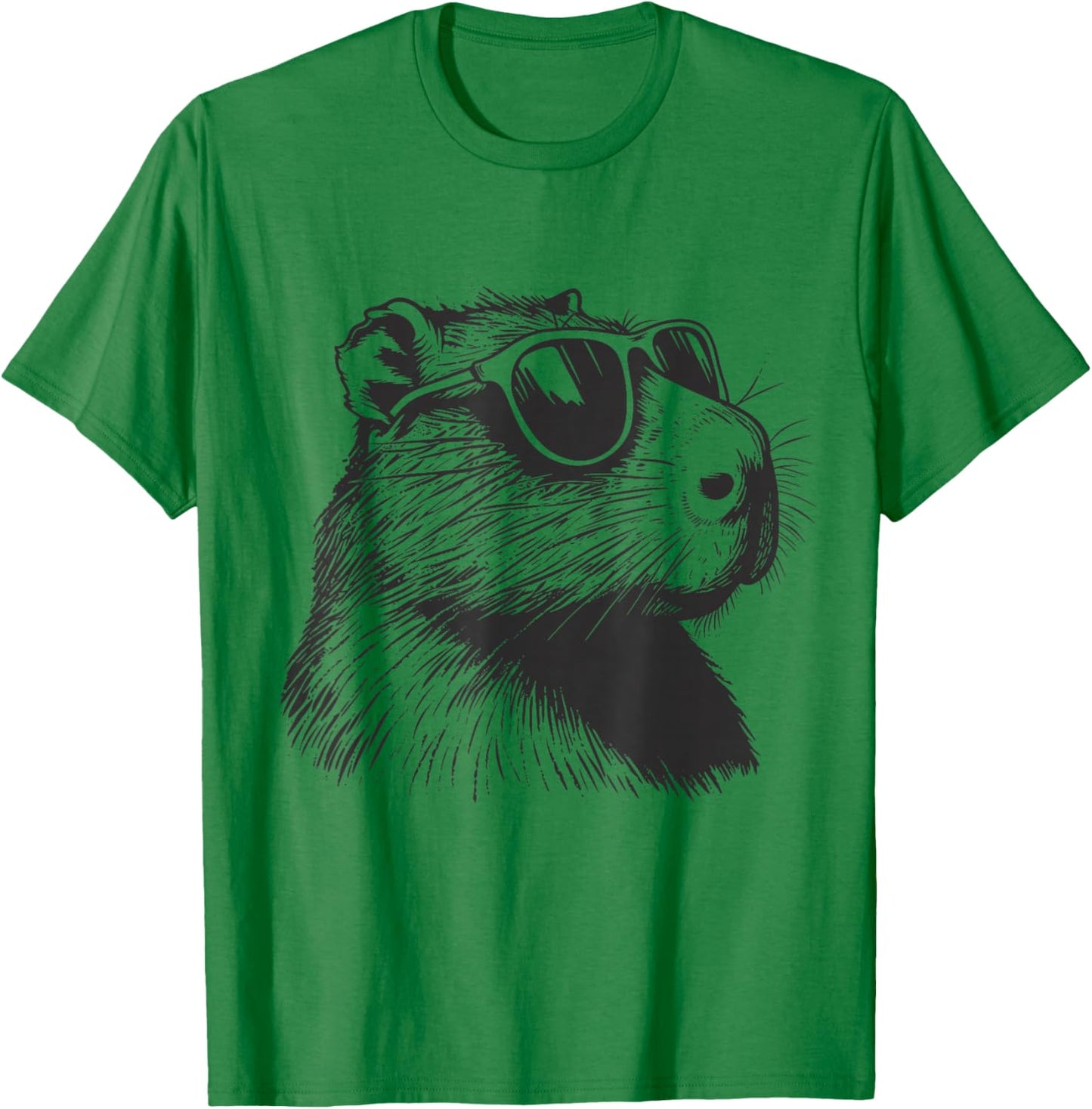Capybara Lover Sunglasses Funny Animal T-Shirt - T-Shirt | Irish Green