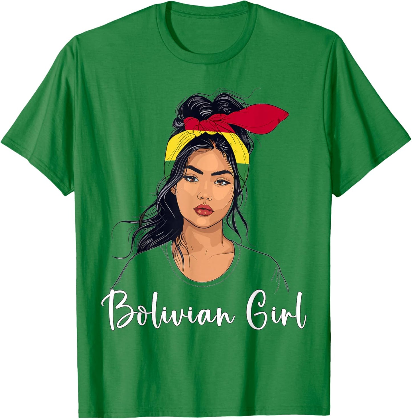 Bolivian Flag Heritage Costume Girl Souvenirs Bolivia T-Shirt - T-Shirt | Irish Green