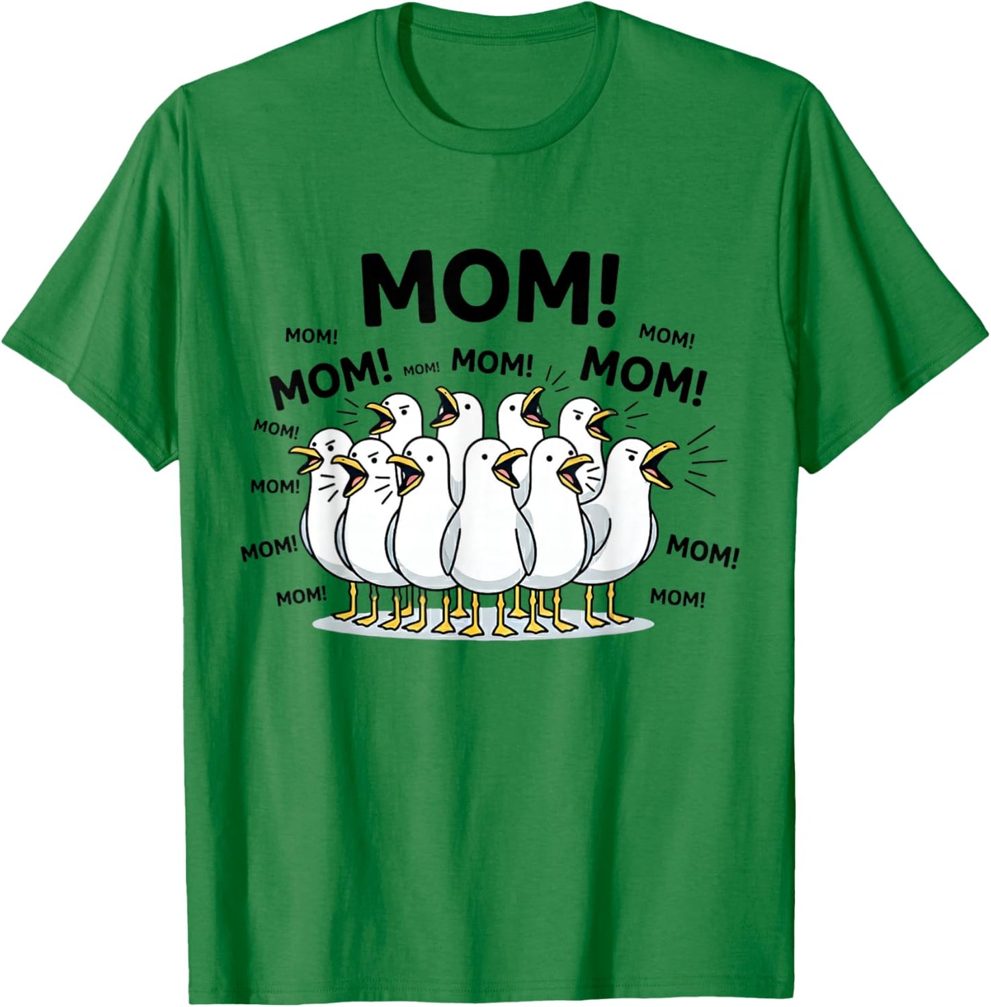 Mom Ocean Life Mother's Day Funny Seagull Mom Bird Animal T-Shirt - T-Shirt | Irish Green