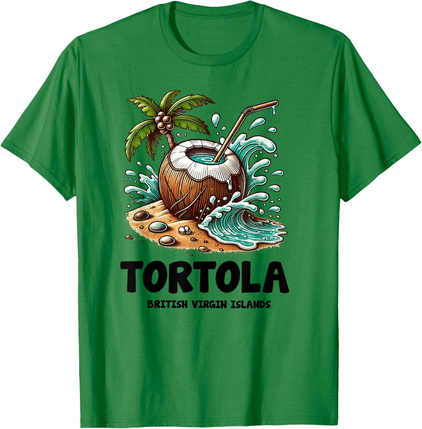 Tortola B.V.I British Virgin Islands Souvenir Vacation T-Shirt - T-Shirt | Irish Green