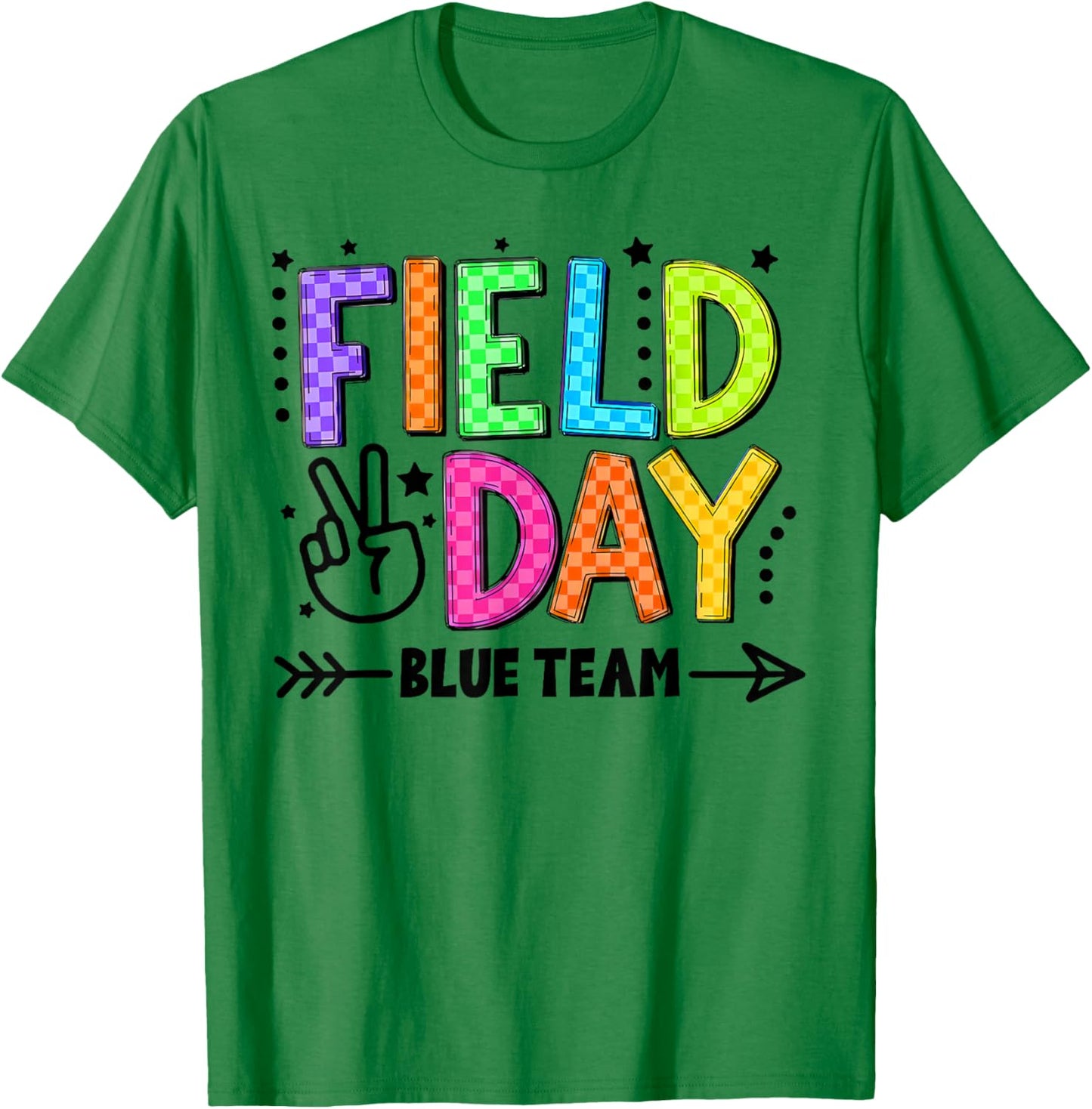 Field Day Blue Team Funny for Teacher Kids Field Day Games T-Shirt - T-Shirt | Irish Green