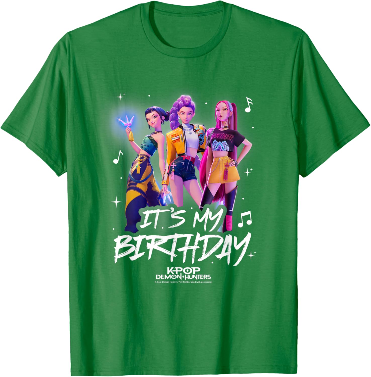 Kpop Demon Hunters My Birthday Officially Licensed T-Shirt - T-Shirt | Irish Green