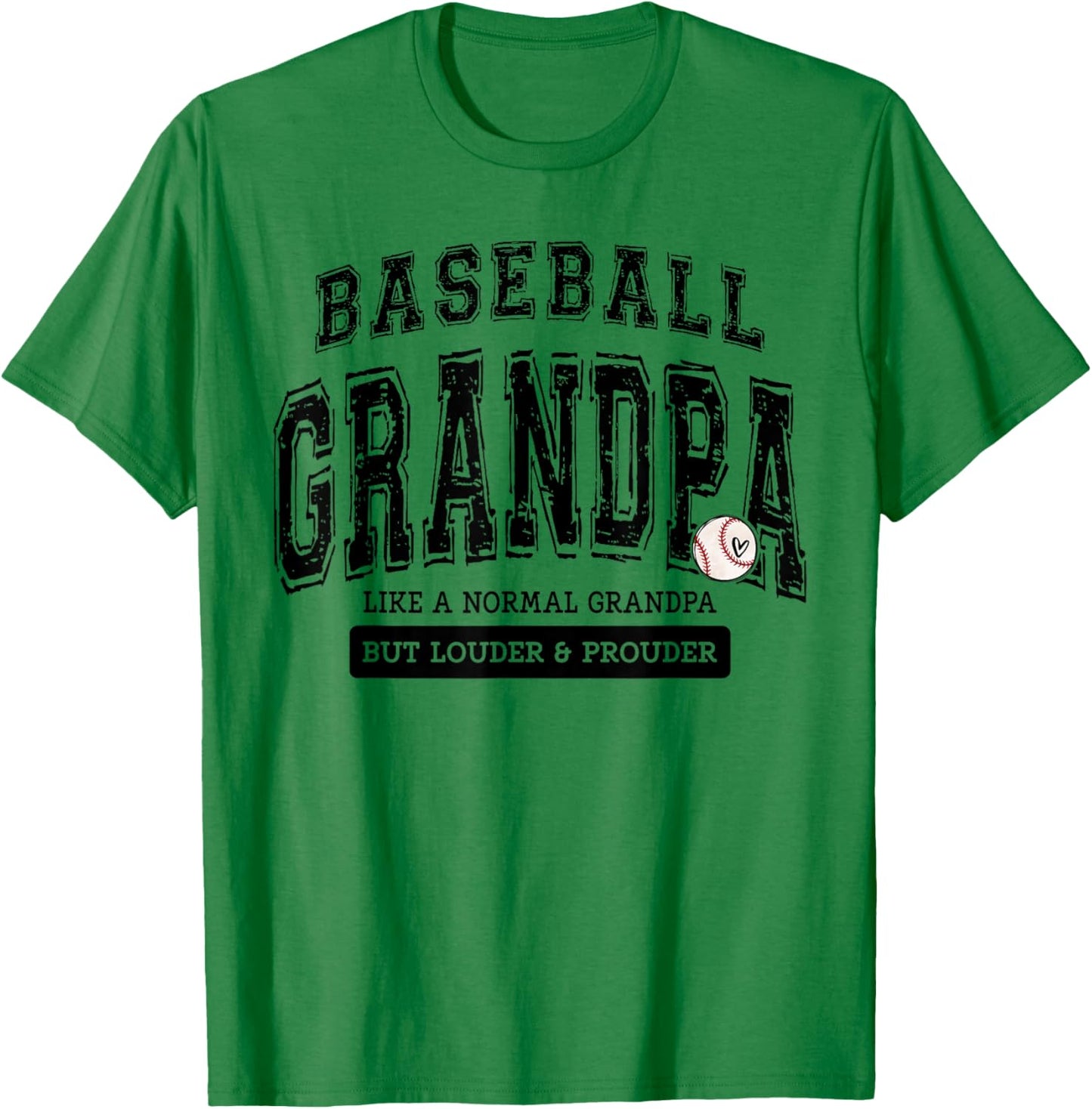 Baseball Grandpa Baseball Father's Day Loud Proud Family T-Shirt - T-Shirt | Irish Green