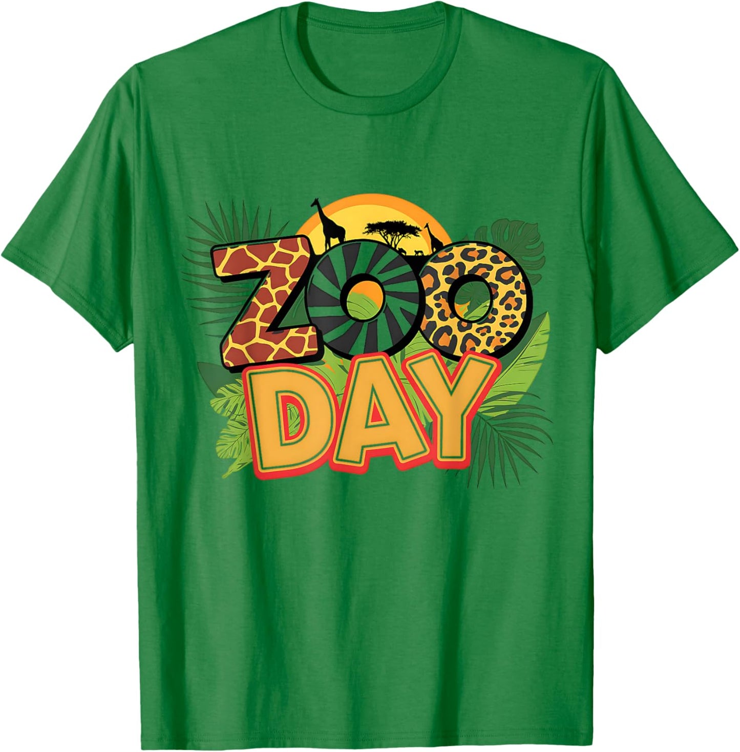 Men Women Kids Fun Zoo Day Wildlife Party Cute Animals T-Shirt - T-Shirt | Irish Green