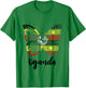 Uganda Butterfly Ugandan Pride Ugandan Flag Ugandan Roots T-Shirt - T-Shirt | Irish Green