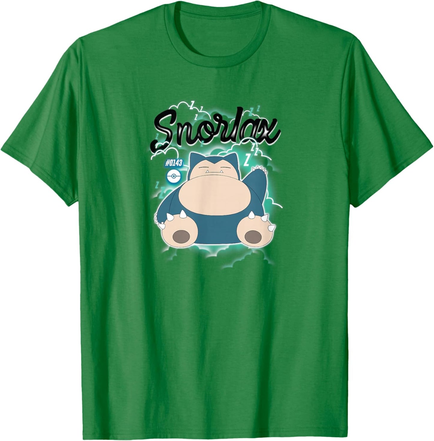 Pokémon - Snorlax - #0143 - Airbrushed T-Shirt - T-Shirt | Irish Green
