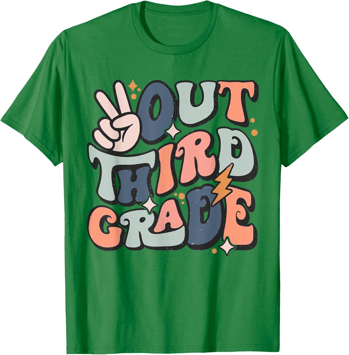 Last Day Of 3rd Grade Peace Out Third Grade Graduation T-Shirt - T-Shirt | Irish Green