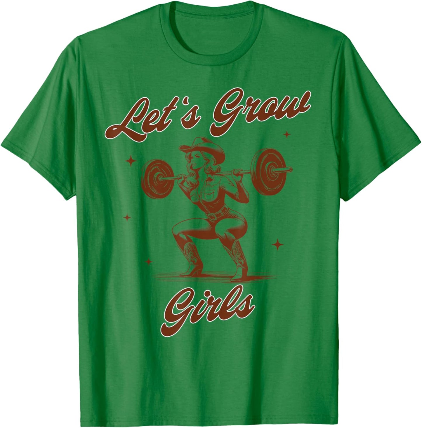 Fitness Workout Cowgirl Muscle Mommy Let's Grows Girls T-Shirt - T-Shirt | Irish Green