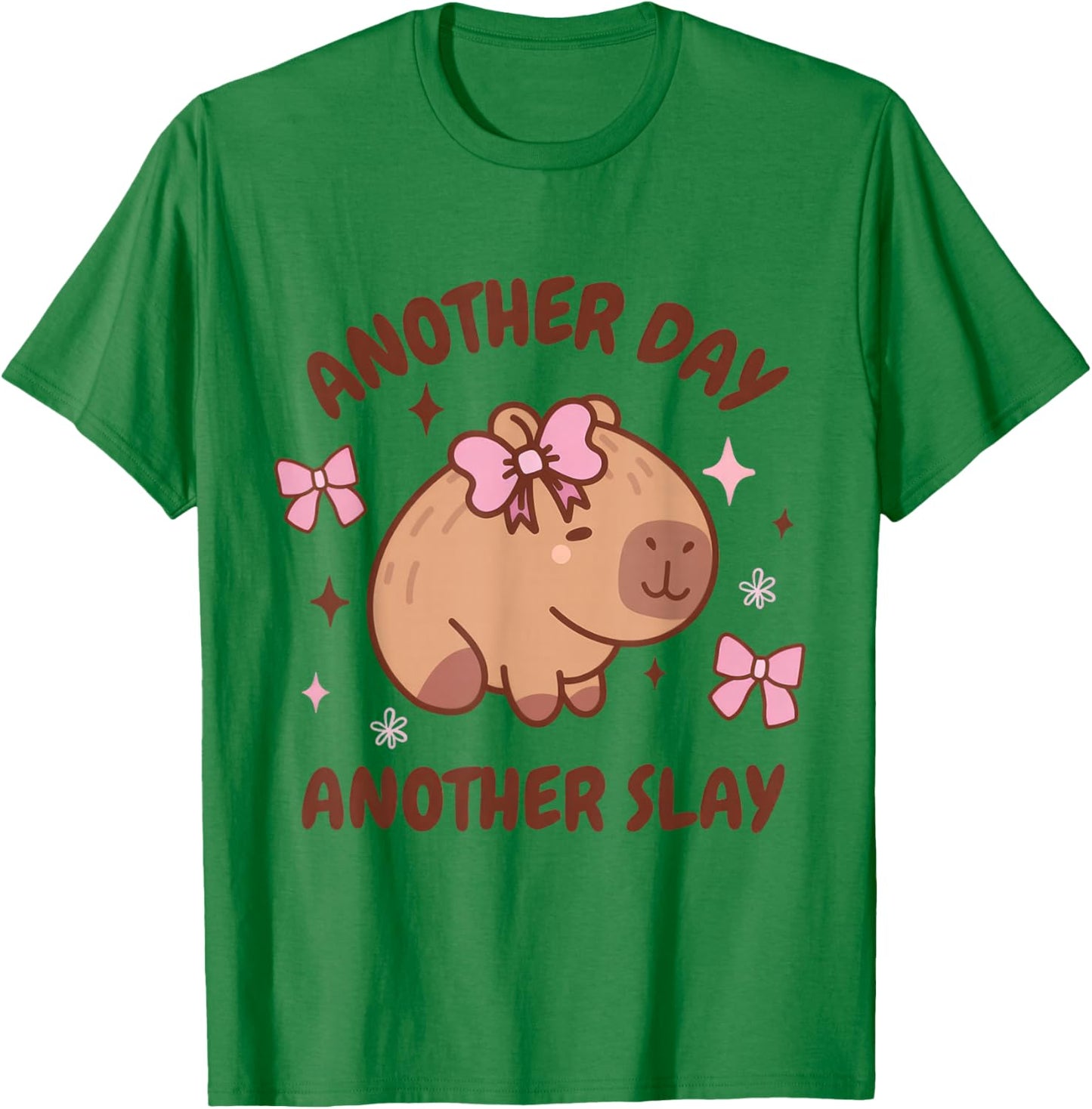 Another Day Another Slay Cute Capybara Lover Kawaii Amine T-Shirt - T-Shirt | Irish Green