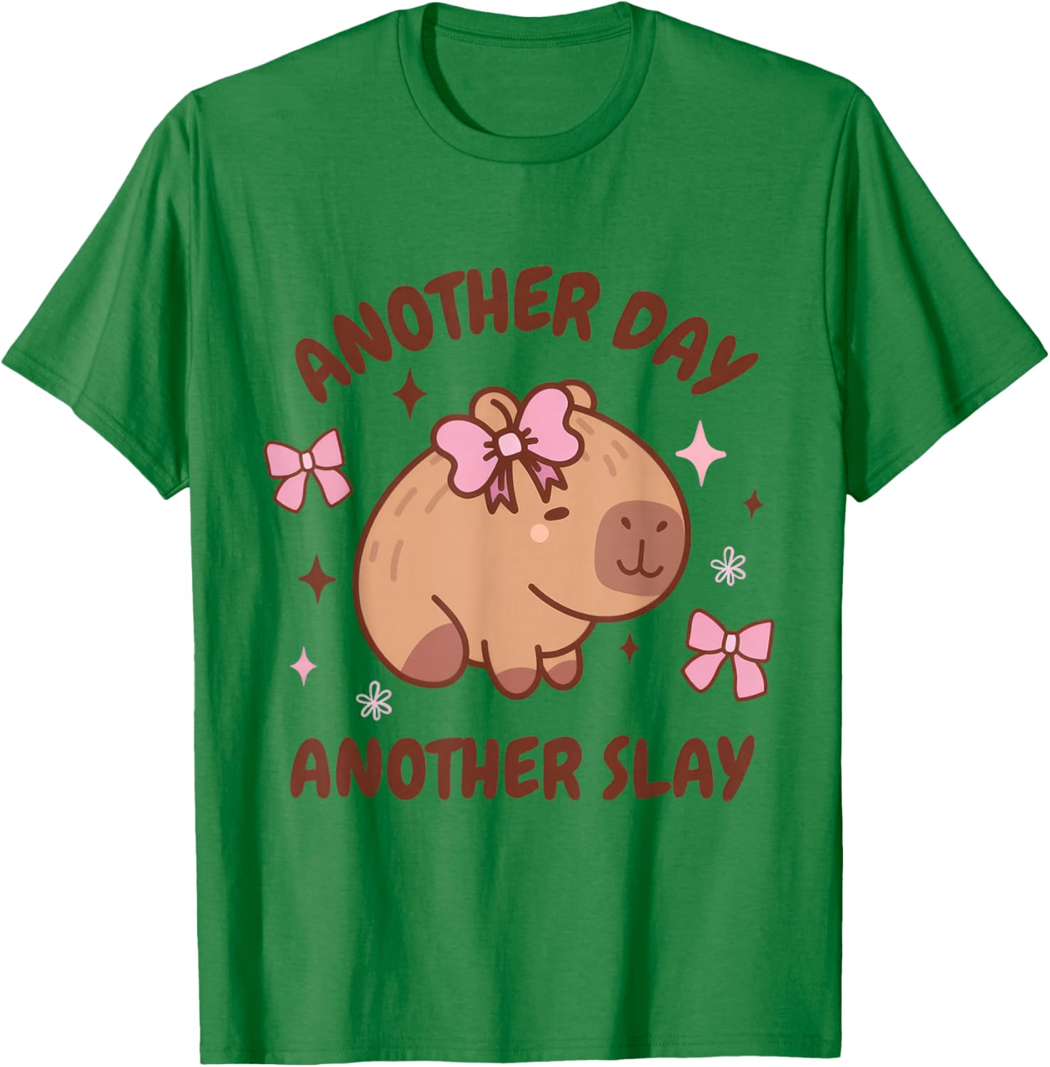 Another Day Another Slay Cute Capybara Lover Kawaii Amine T-Shirt - T-Shirt | Irish Green