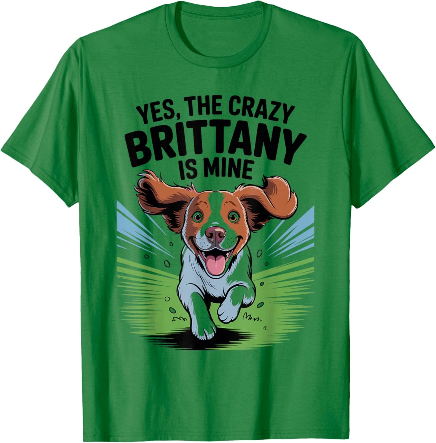 Cute Pet Owner Dog Breed Lover Cartoon Style Funny Brittany T-Shirt - T-Shirt | Irish Green