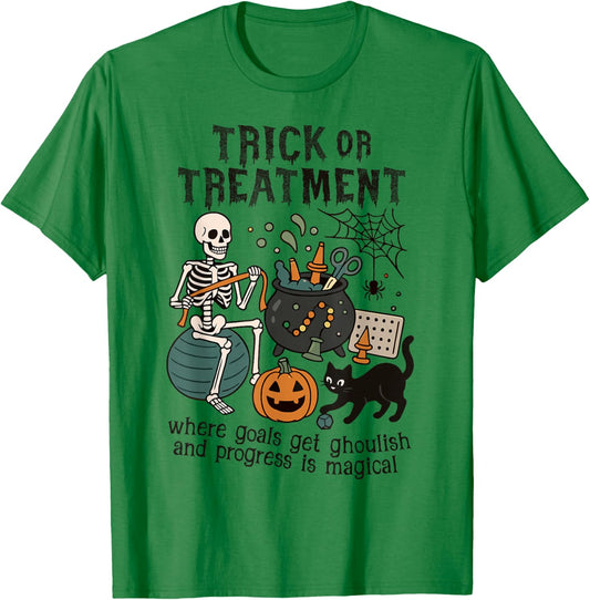 Trick or Treatment OT Halloween Funny Occupational Therapy T-Shirt - T-Shirt | Irish Green