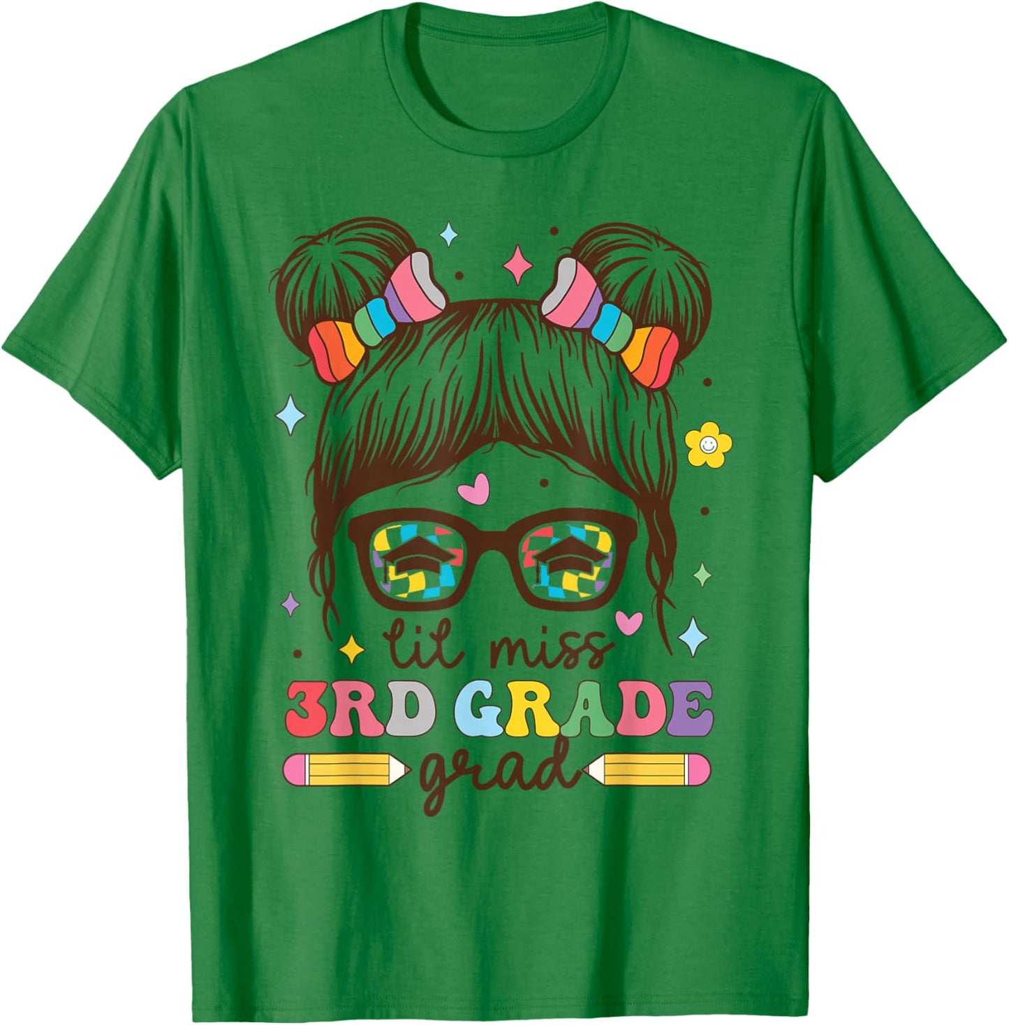 Lil Miss 3rd Grade Grad Graduation Last Day of School Girl T-Shirt - T-Shirt | Irish Green