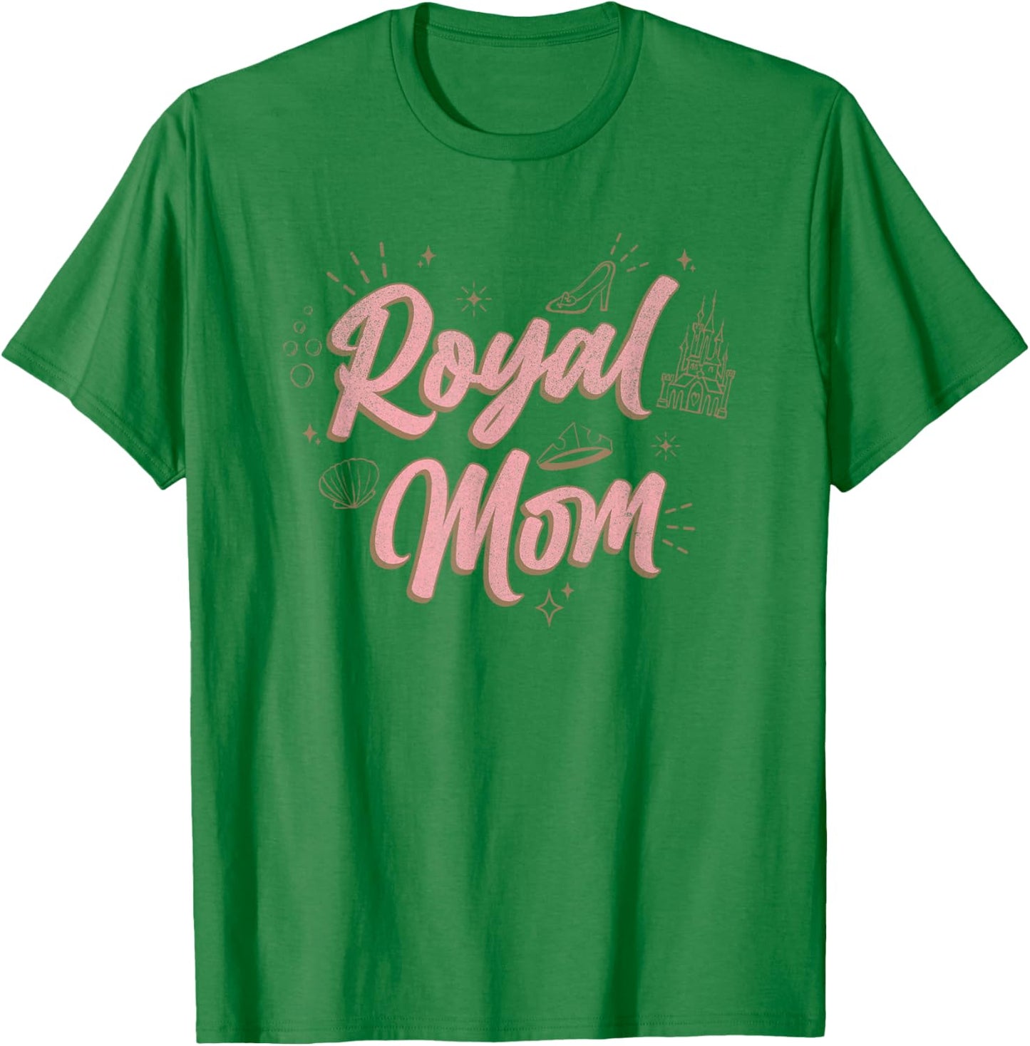 Disney Princess Mother's Day Royal Mom Distressed T-Shirt - T-Shirt | Irish Green