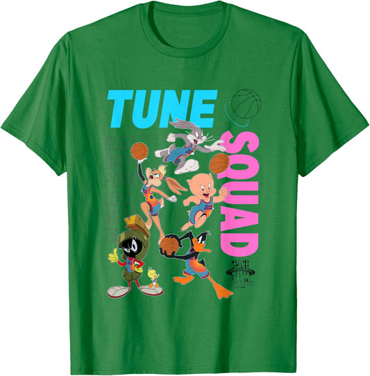 Space Jam: A New Legacy Tune Squad Group Shot Chest Logo T-Shirt - T-Shirt | Irish Green