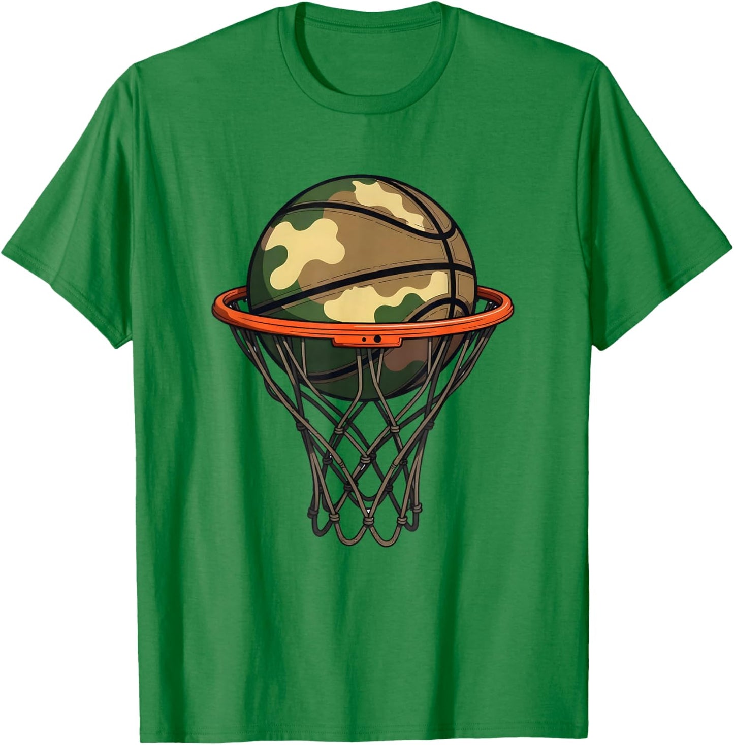 Basketball Camouflage - Basketball Player Camo T-Shirt - T-Shirt | Irish Green