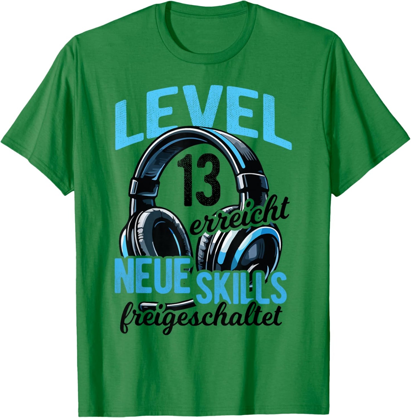 13. Geburtstag Jungen Video Gamer Level 13 Erreicht Junge T-Shirt - T-Shirt | Irish Green