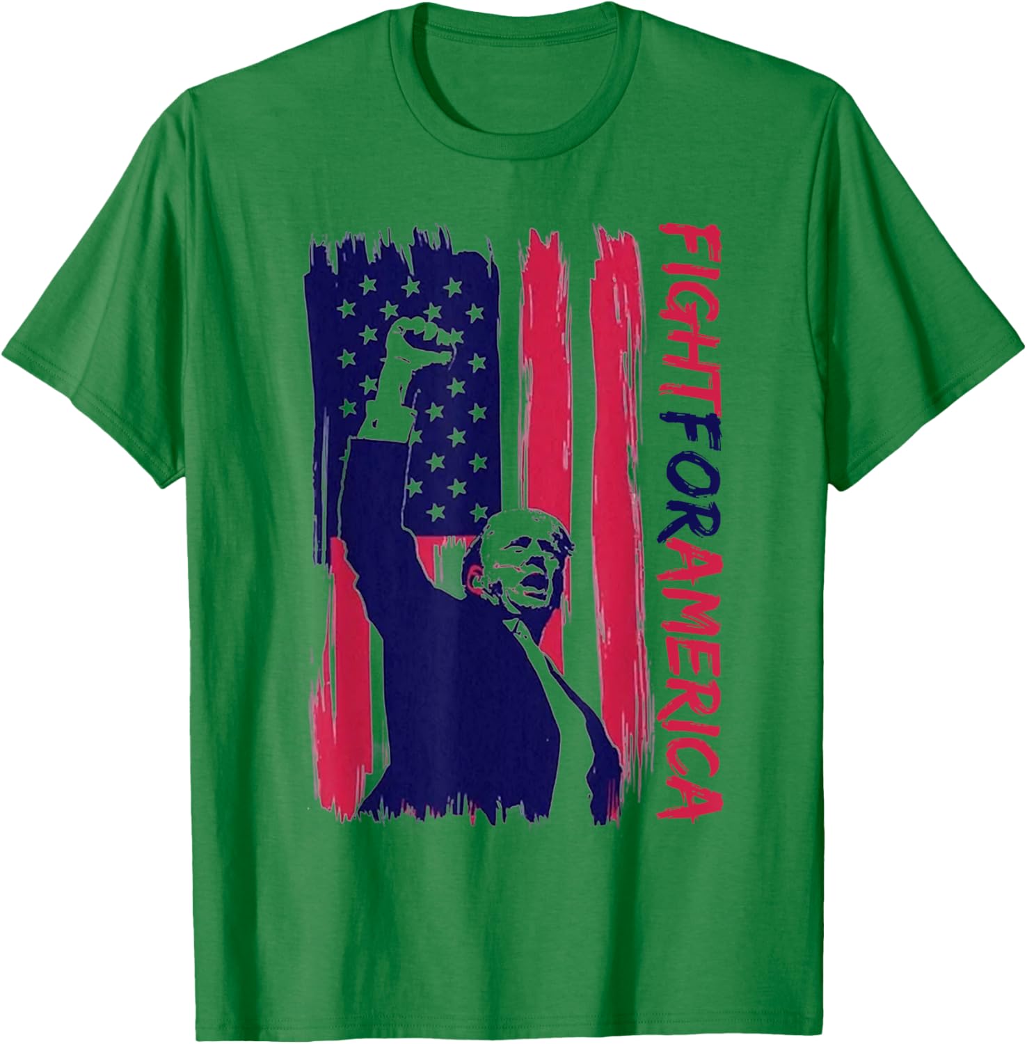 Fight for America Trump 2024 T-Shirt - T-Shirt | Irish Green
