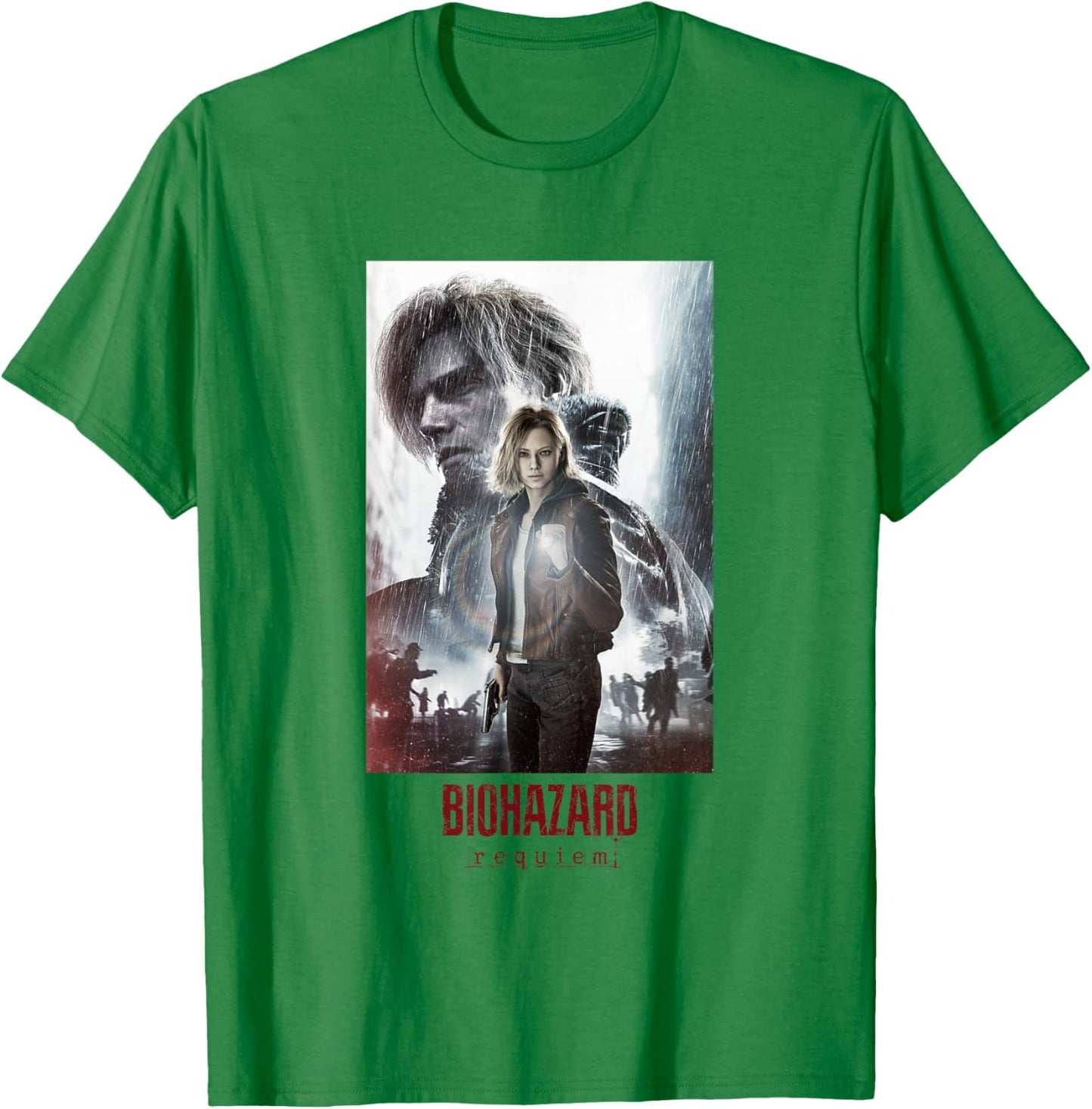 Resident Evil Requiem Leon & Grace Art FP(W) T-Shirt - T-Shirt | Irish Green