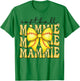 Softball Mammie Retro Softball Coquette Bow Groovy T-Shirt - T-Shirt | Irish Green