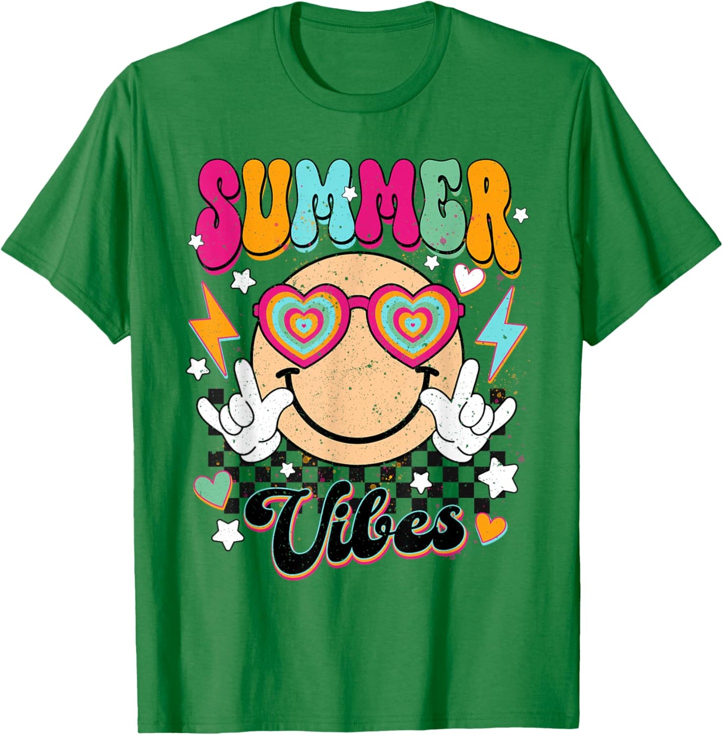 Retro Summer Vibes Men Kids Summer Vacation T-Shirt - T-Shirt | Irish Green