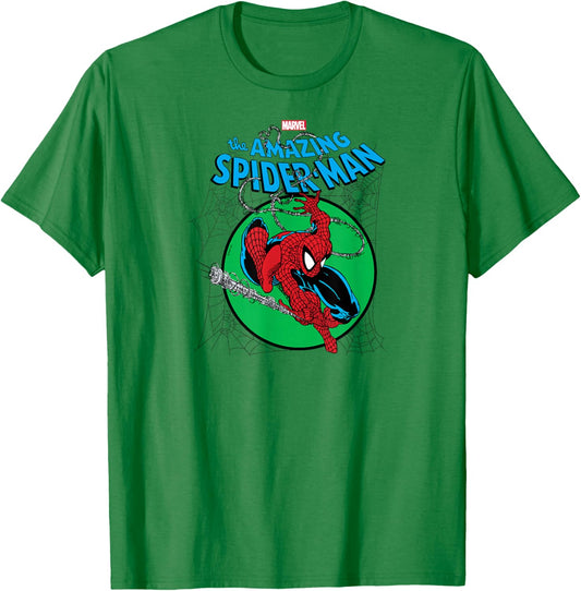Spider-Man - Green Circle T-Shirt - T-Shirt | Irish Green