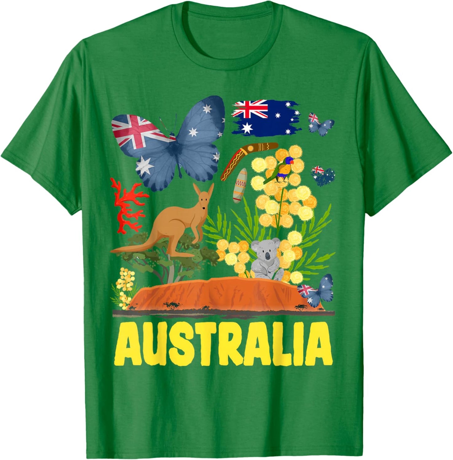 Australia Costume Outfit Idea & Australian Flag T-Shirt - T-Shirt | Irish Green