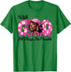 Black Afro Women Butterflies Breast Cancer Awareness Support T-Shirt - T-Shirt | Irish Green