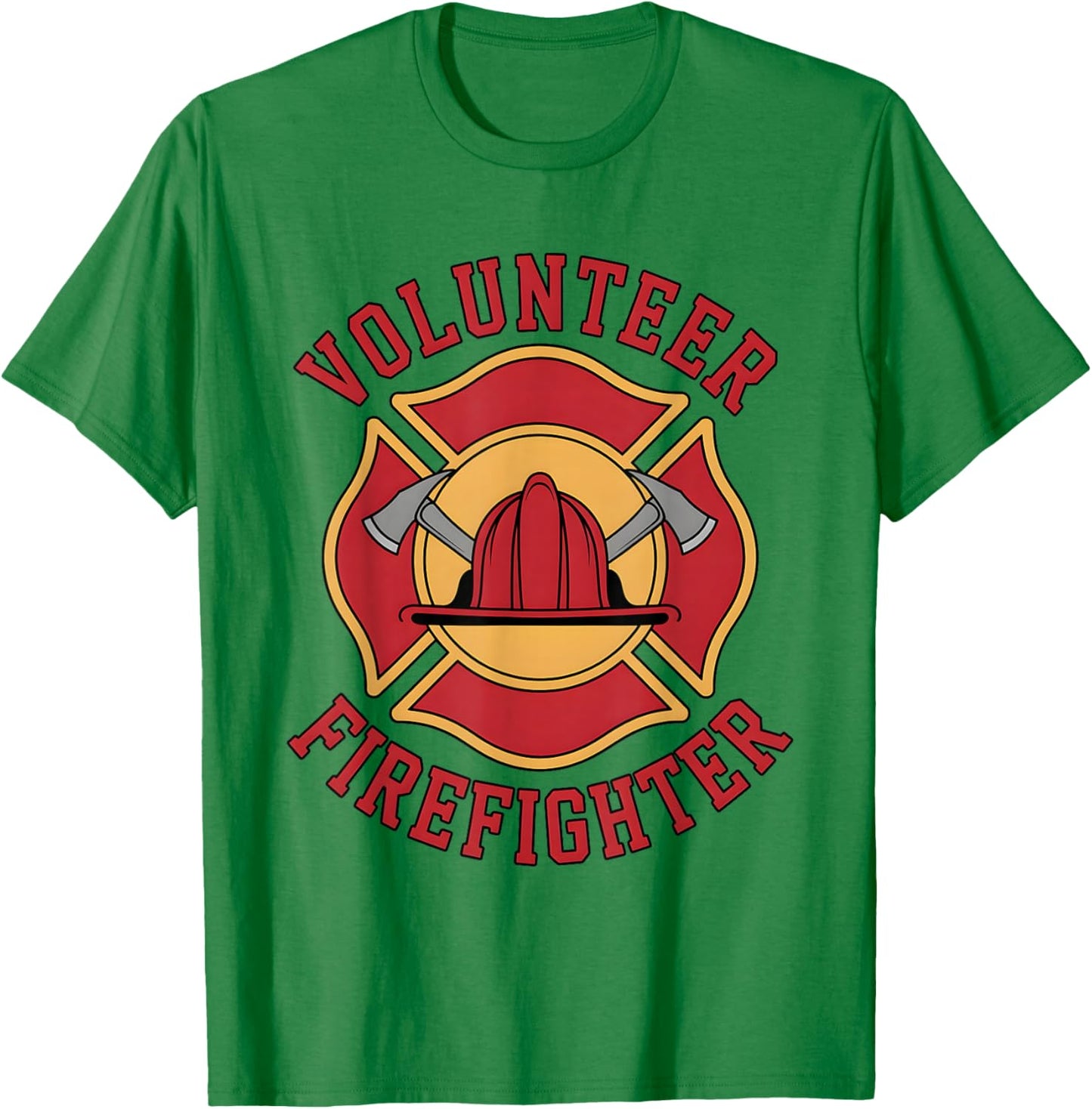 Volunteer Firefighter Proud Rescue Design T-Shirt - T-Shirt | Irish Green