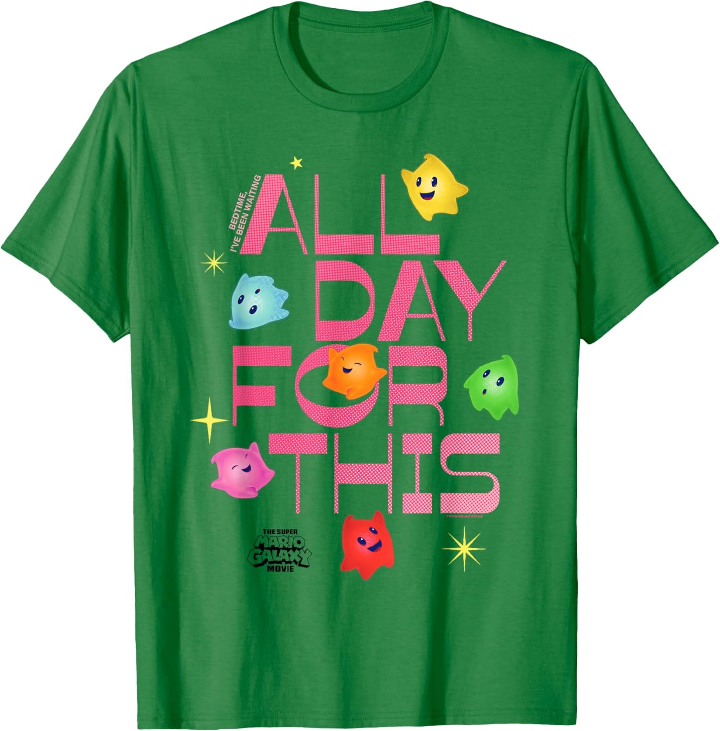 The Super Mario Galaxy Movie Luma Bedtime Crew Celebration T-Shirt - T-Shirt | Irish Green
