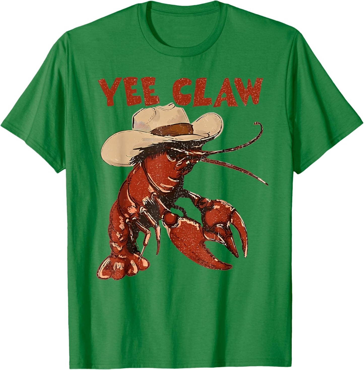 Yee Claw Lobster Cowboy Western Beach Amalfi Coast Trip T-Shirt - T-Shirt | Irish Green
