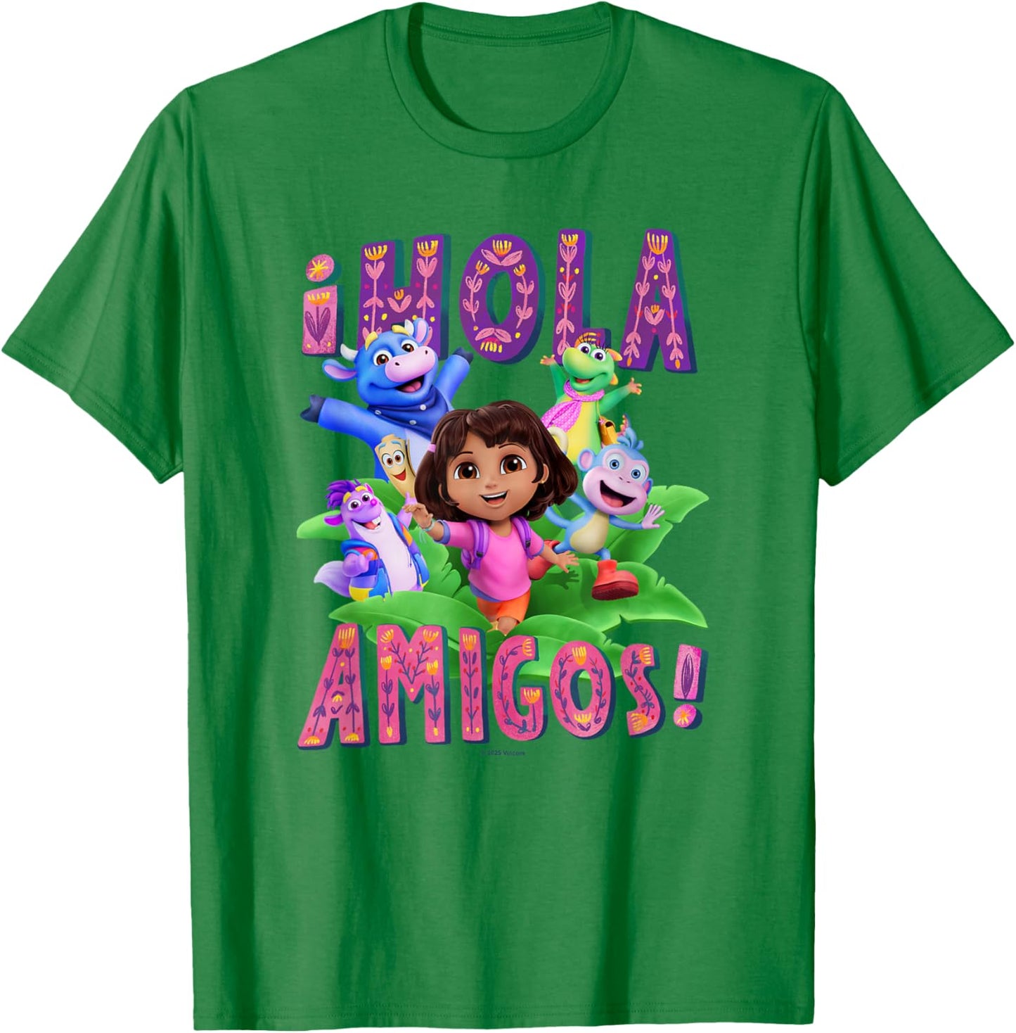 Dora (2024) Hola Amigos T-Shirt - T-Shirt | Irish Green