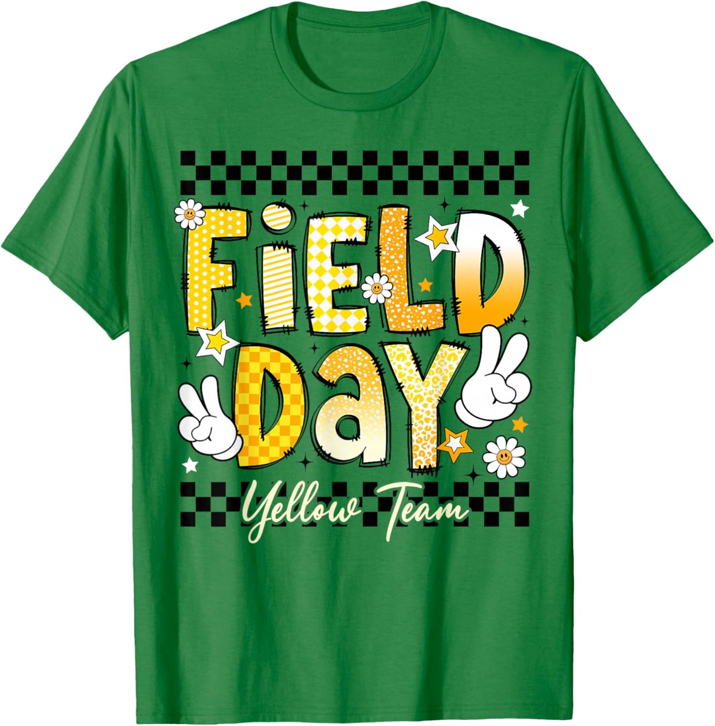 Field Day Yellow Team Let The Games Begin Fun Day Field Trip T-Shirt - T-Shirt | Irish Green