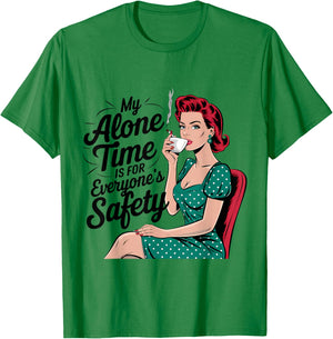 Funny Dark Humor Retro 1950s Housewife Vintage Sarcasm Women T-Shirt - T-Shirt | Irish Green