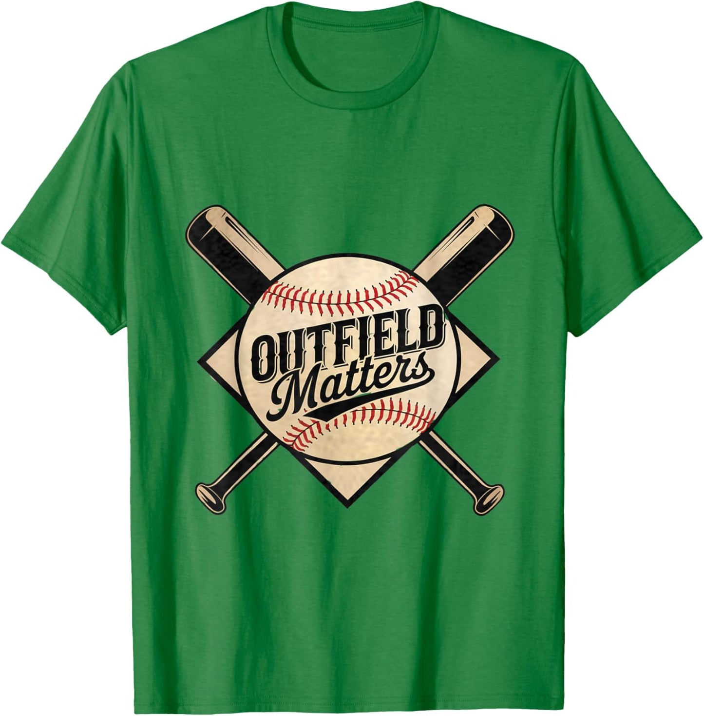 Funny Baseball Quote Outfield Matters Outfielders T-Shirt - T-Shirt | Irish Green