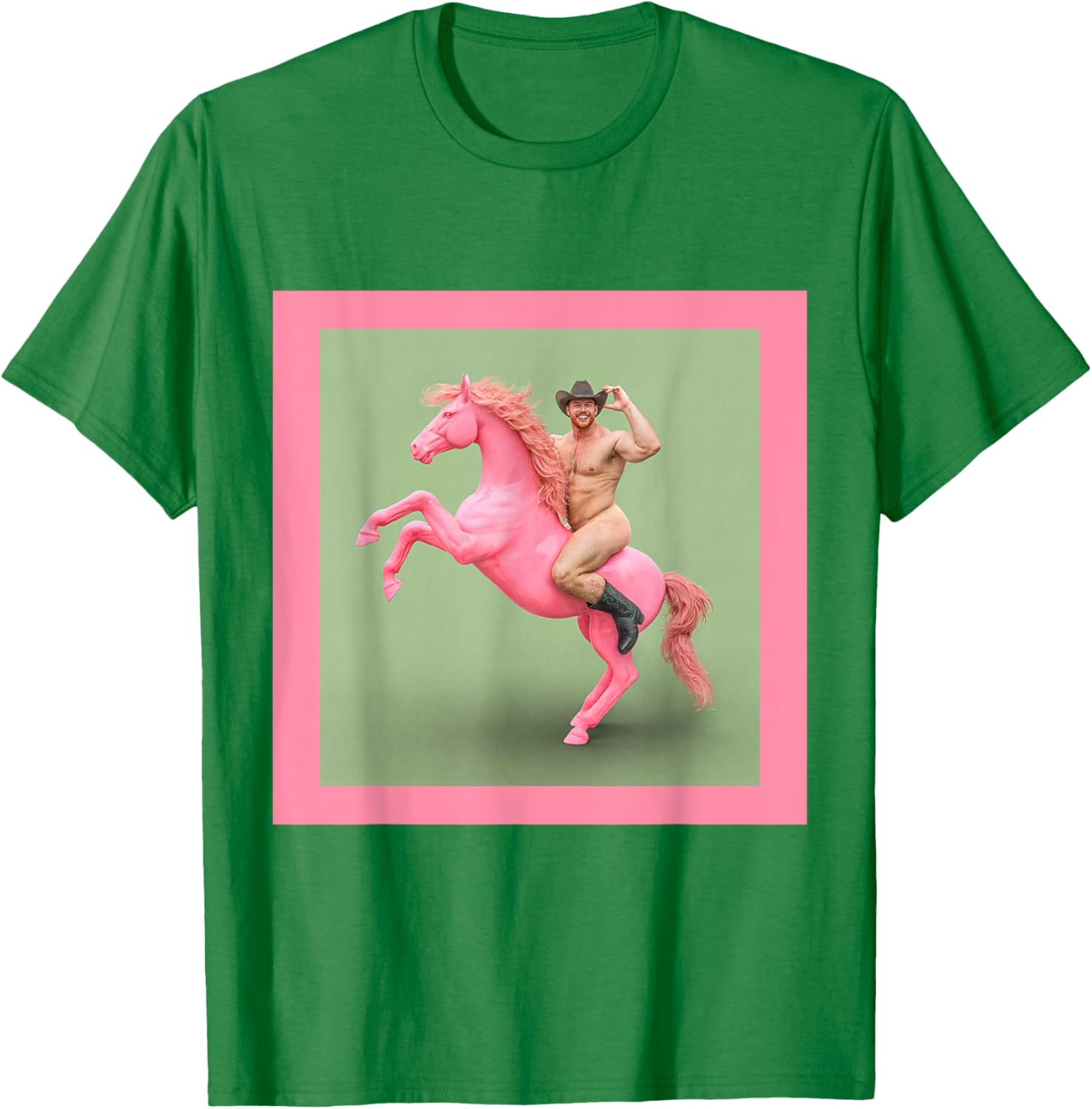 Pink Pony Vampire Cowboy T-Shirt - T-Shirt | Irish Green