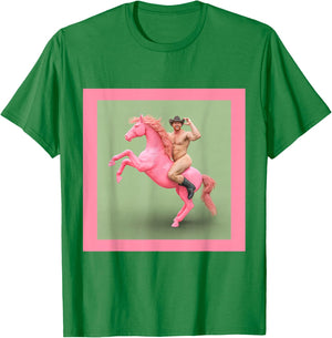 Pink Pony Vampire Cowboy T-Shirt - T-Shirt | Irish Green